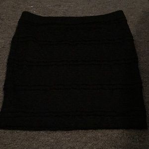 Black lace body con skirt